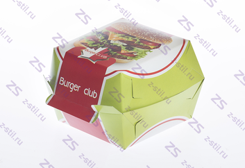 Коробка для гамбургера (самосборная)